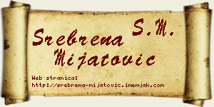 Srebrena Mijatović vizit kartica